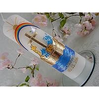 Taufkerze Arche Noah bunt gold Taufkerzen Tiere Junge Mädchen 250/70 mm personalisiert