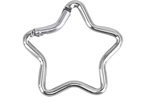 Diarypiece Aluminiumlegierung Outdoor Sternförmiger Karabinerhaken Mit Karabinerverschluss Schlüsselanhänger Für Rucksack Camping Wandern Reisen. Aluminium Schlüsselanhänger Clip