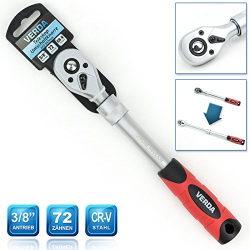 PROFI Teleskop Umschaltknarre 3/8" 72 Zähne Ratschenschlüssel VERDA SN1729