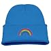 Produktbild GONIESA Vintage Full Rainbow Unisex Kids Warm Winter Hat Knit Beanie Skull Cap Cuff Beanie Hat Winter Hats Black