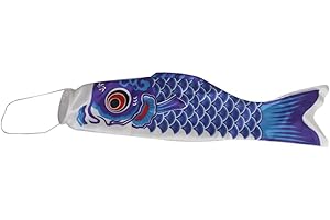 HEALLILY Drapeau De Carpe Koinobori Japonais 22 Pouces Manche À Air Étanche Décoration Extérieure pour Jardin Fête Et Bateau