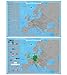 Produktbild blupalu I 2er Set XXL Europakarte Zum Rubbeln mit Länder-Flaggen I Rubbel-Chip I Landkarte Zum Freirubbeln I Sehenswürdigkeiten I 89 x 59 cm | Deutsch | Poster