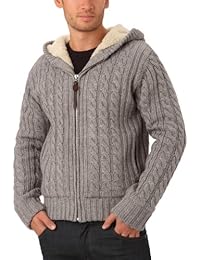 Schott NYC - Cárdigan sin cuello de manga larga para hombre