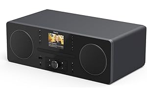 Hama radio cyfrowe DAB+ FM (odtwarzacz, Bluetooth, dysk CD, gniazdo USB A, jack 3,5mm, 10W, stereo, kabel 146 cm) czarny