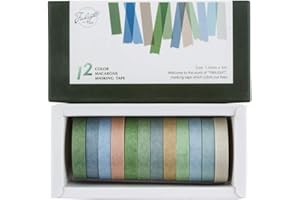 YUBBAEX Washi Tape Pastelowa taśma do scrapbookingu do pamiętnika, DIY, rękodzieło, pakowania prezentów, scrapbookingu (słona 8 mm szerokości)