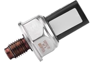 GEERYZHE Capteur de Pression de Rampe de Carburant, 5WS40039 Métal argenté Noir Plastique ABS Robuste pour Remplacement de Voiture pour 2.0 HDI TDCI
