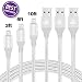 Produktbild Lightning Kabel, Aonlink 3Pack 1M 2M 3M Nylon iPhone Ladekabel iPhone Kabel USB Datenkabel für Apple iPhone X / 8 / 8 Plus / 7 / 7 Plus / 6S / 6S Plus / 5 / 5S / 5C / SE, iPad Pro / Air / Mini, iPod Touch 5/6-Silber