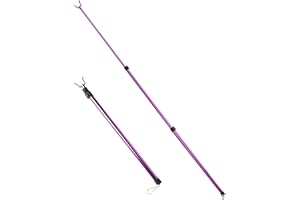 MYUKBEST asta retrattile per armadio, asta in acciaio inox, asta regolabile per asta da armadio, manico telescopico per vestiti, adatto per guardaroba, stendibiancheria, appendiabiti da 150 cm (viola)