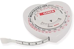 Gima – taśma masowa do obliczeń KMI (wskaźnik masy ciała) lub BMI (wskaźnik masy ciała), w centymetrach, maks. 150 cm
