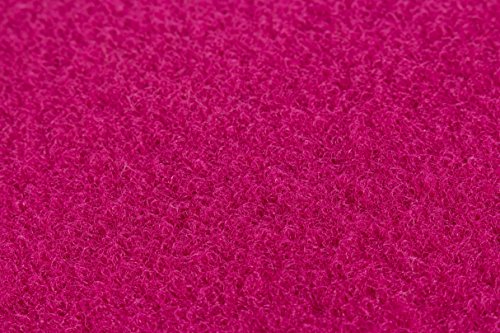 misento 292201 Velours, Kurzflorteppich Lifestyle, uni-/ kräftige Farben / 100 cm rund, pink - 2