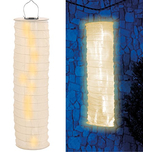 Lunartec Solar-Lampionschlauch mit 16 LEDs, Dämmerungs-Sensor, IP44, kaltweiß