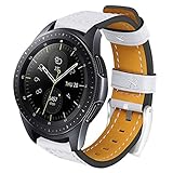 ♣【 Premium Echtlederarmband im Vintage-Stil】106% echtes Vollkorn Leder-Ersatzbänder. Raffiniert, langlebig und komfortabel. Aufgrund der Materialeigenschaften kann das Lederband bei der ersten Verwendung etwas steif sein. Aber es wird während des Gebrauchs weicher und weicher.Rutschfest, schweißabsorbierend und abriebfest. Einzigartige Texturen erscheinen beim Biegen, die einen Retro-Stil bringen.