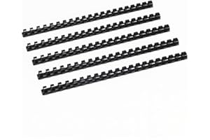 RAYSON Spirali per Rilegatura, 145 Fogli, 21 Anelli, 18 mm, A4, Nero, Confezione da 100