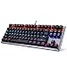Produktbild E-Blue Mechanical Gaming Tastatur blau Schlüssel Schalter 87 Schlüssel Wasserdicht – horsky Professional USB Wired Spiel Tastatur wasserabweisend mit beleuchteter 6 Farben LED Licht für PC MAC OEM
