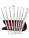 Produktbild Queta Dental Werkzeuge Dental Pick Oral Care Set Zahn Edelstahl Schaber Zahnbelag Zahnstein Pinzette Mund Spiegel, 8/Pack