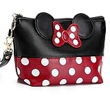 1pc Premium Quality Sac Grand Sac de Toilette cosmétique Voyage Kit Case PU Sac de Maquillage Voyage en Cuir pour Accessoires et Articles de Toilette pour Femmes (Petit Singe)