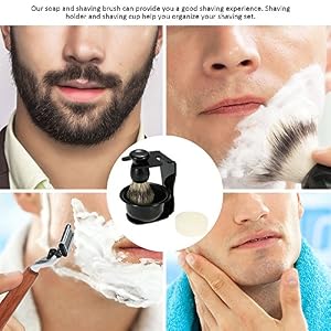 Shaving Bowl and Shaving Razor Stand and Shaving Brush and Shaving Soap Set - Image 7
