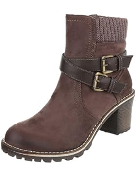 Klassische Stiefeletten Damenschuhe Schlupfstiefel Pump Schnallen Deko Reißverschluss Ital-Design Stiefeletten