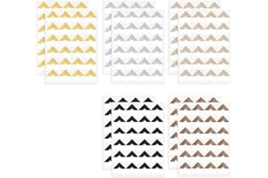 Giyofom 240 Pièces Coins Photo pour Scrapbooking, Autocollants de Coin Photo Dorés, Coins de Photo Autocollants, Multicolore
