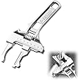NALACAL Large Opening Pipe Adjustable Spanner, Wide Jaw Opening Plumbing Stubby Wrench, Universal Repair Set Bathroom Hand Tools Home Repair Tool Wrench, Ergonomic Grip Easily Used in Tight Spaces