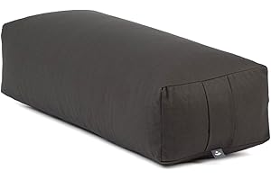 ‎BODHI Bodhi Yoga Salamba Bolster Eco | Waschbarer Bezug aus 100% Bio-Baumwolle | Yogarolle eckig mit Bio Dinkelfüllung | Yogakissen groß für Restoratives Yoga | Maße: 63,5 x 26,5 x 20,5 cm