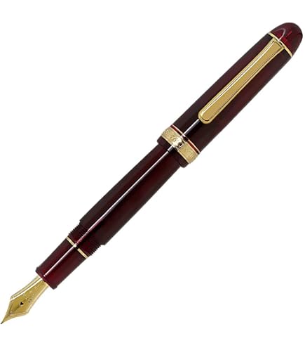 Stylo Plume Platinum En Bois De Yakuzugi - Plume Or 14 Kt Pointe Fine - Neuf Avec écrin