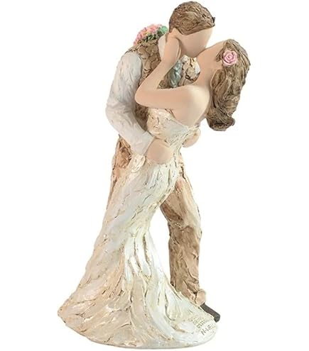 Joe Davies Romantik-Figuren: Verliebtes Paar Unter Regenschirm - Deko-Skulptur Für Zuhause