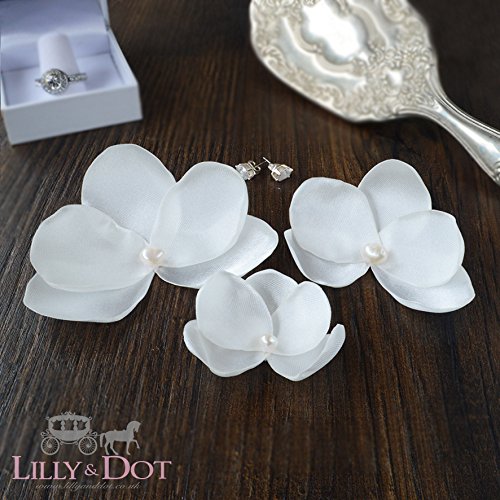 Small White Orchid Hair Clips Buy Online In Qatar Lilly Dot