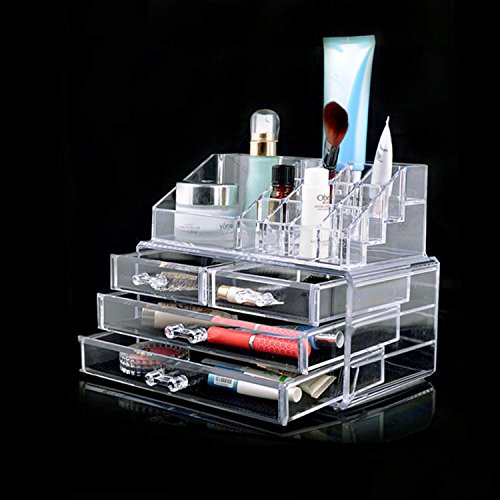 Nean Acryl Schmuckkasten Schatulle „Multi-Storage“ mit Schubladen und Organizer - 5