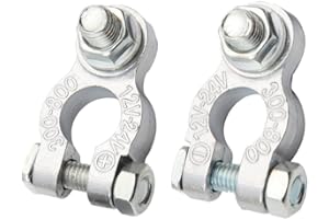 CAIHUAER 2 PCS Car Battery Terminal 12V/24V Universal Heavy Duty Stud Type Battery Connector Clamp for Marine Car Boat RV