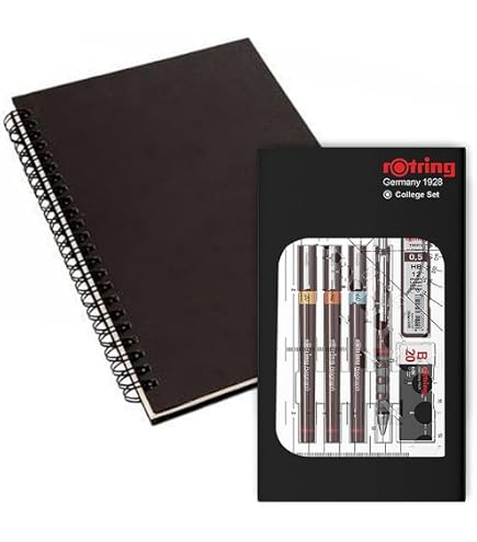Rotring - Set isografo con punta da 0,2 mm, 0,3 mm e 0,5 mm