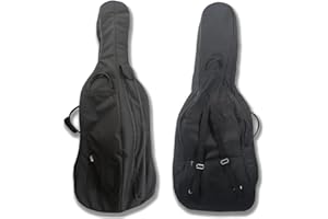 WUQIMUSC Bolsa de violonchelo suave con asas fuertes asas prácticas bolsas impermeables para violonchelo 4/4 3/4, color trasero