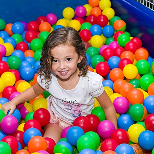 Kidsbay 50 Colourful Soft Pool Balls Pit Balls - 8 cm Diameter Similar Size Cricket Ball