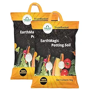 Trust basket Enriched Organic Earth Magic Potting Soil Fertilizer for Plants -10 Kg