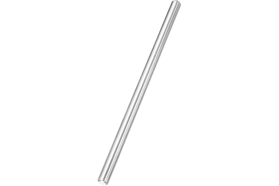 sourcing map Fully Threaded Rod, M12 x 1.5mm Pitch 304 Stainless Steel Right Hand Fine Threads Studs, 250mm/10" Long Threaded Screw Rods Fasteners for Anchors Bolts Hangers Clamps U Bolts