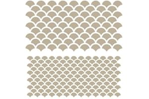 TODO-STENCIL Schablone Mini Deco Hintergrund 096 Skalen Außenmaße: 12 x 12 cm Innenmaße Design 10,7 x 10,7 cm