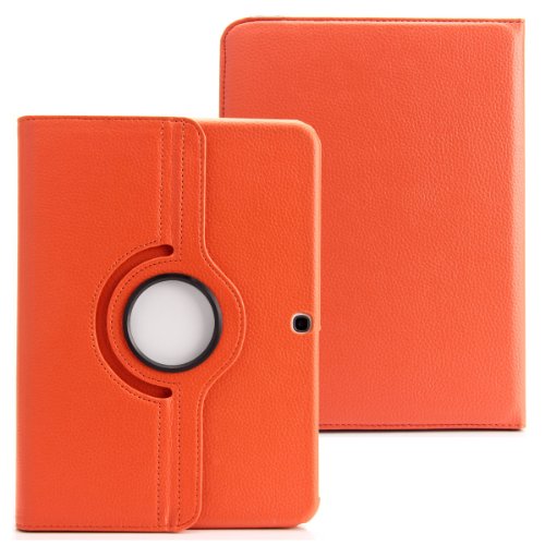 360   Tab3 10 1 Standtasche f  r SAMSUNG GALAXY TAB 3 10 1 P5200 P5210 P5220 H  lle Schutz Etui Tasche Cover  Orange 