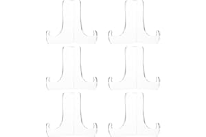 JJWUYUE 6 Pz Supporto Porta Piatti da Esposizione in Acrilico,Supporti Espositore in Acrilico, Supporto per Espositore Trasparente,Portapiatti Cavalletti di Plastica per Cellulari Foto Carte Collezionabili