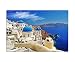 Produktbild Panoramabild Leinwandbild 120x80 cm - Griechenland, Santorin oder auch Santorini eine der Inseln des kleinen griechischen Archipels im Ägäischen Meer und liegt in der Nähe von Kreta. Santorin im Sommer mit den berühmten weißen Häusern. Meer erleuchtet bei den schönsten Farben. Blauer Himmel. Kein Poster!!!