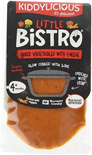Kiddylicious Little Bistro Mixed Vegetables with Cheese Stage 1  100g  (Pack of 10)