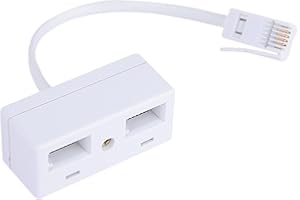 Violotoris BT Master Socket Male Plug To Double Female Socket 8 Mbps Adsl Line Speed 1 BT Plug To 2 BT Sockets Splitter