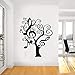 Produktbild jiuyaomai Music Note Baum Wandaufkleber Für Wohnzimmer Home Hintergrund Vinyl wasserdichte Abziehbilder Musikzimmer Kunst Poster Wandbilder schwarz 57X70 cm