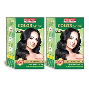 Panchvati Herbals Color Magic Natural Hair Cream - Extra Shine - Extra Soft Cream Hair Color (Pack of 2)