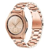 TRUMiRR Galaxy Watch Active/Galaxy Watch 42mm Armband Metall, 20mm Solide Edelstahl Uhrenarmband Metallband Handgelenk Armband für Samsung Galaxy Watch 42mm