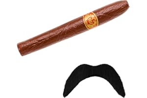W WIDMANN MILANO PARTY FASHION Jumbo False Cigar and Mexican Moutache Wild West Costume Fancy Dress Accessories