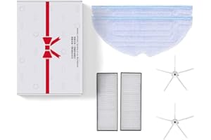 roborock Originales Accesorios, con toallitas, Filtro HEPA y Cepillo Lateral Blanco para Robot Aspirador S7/S7 MAX Ultra/S7 Maxv Ultra/S7 Pro Ultra/S8/S8 +/S8 Pro Ultra