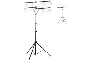 SOARS Trépied Lumière DJ, Hauteur Réglable de 186 à 351 CM, Support d’Éclairage en Métal avec 8 Points de Fixation, Charge Maximale 45 KG, Pieds Stable, pour Concert, Soirée, Bar