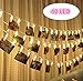 Produktbild Emwel LED-Fotoclip-Lichterkette – 40 Foto-Clips, 4,5 m, USB, LED, Weihnachtslichterkette, Wandschmuck für hängende Bilder, Notizen, Kunstwerke, Karten, Gemälde etc., warm-weiß