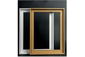 GVS-ART DIY Floating Frame for 16X16/40.7X40.7cm Stretched Canvas,0.8"/2cm Deep.Picture Art Wall Décor,Art Canvas Black Frame