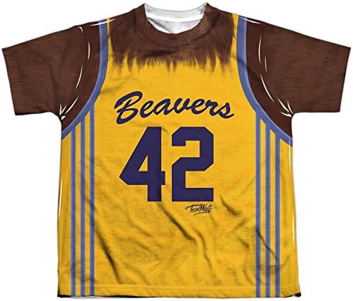 Teen Wolf Film Wolf Beavers Sports Jersey Big Boys Youth Front Print T-Shirt Tee